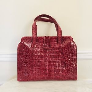 Like New Nancy Gonzales red genuine crocodile bag. Like new !!!